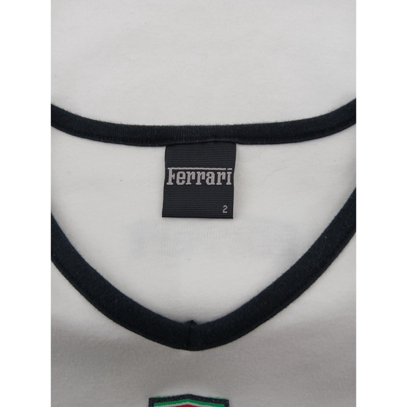 Vintage Ferrari Womens Baby Tee T-Shirt Y2K Official Licensed Product Cotton - Picture 8 of 10